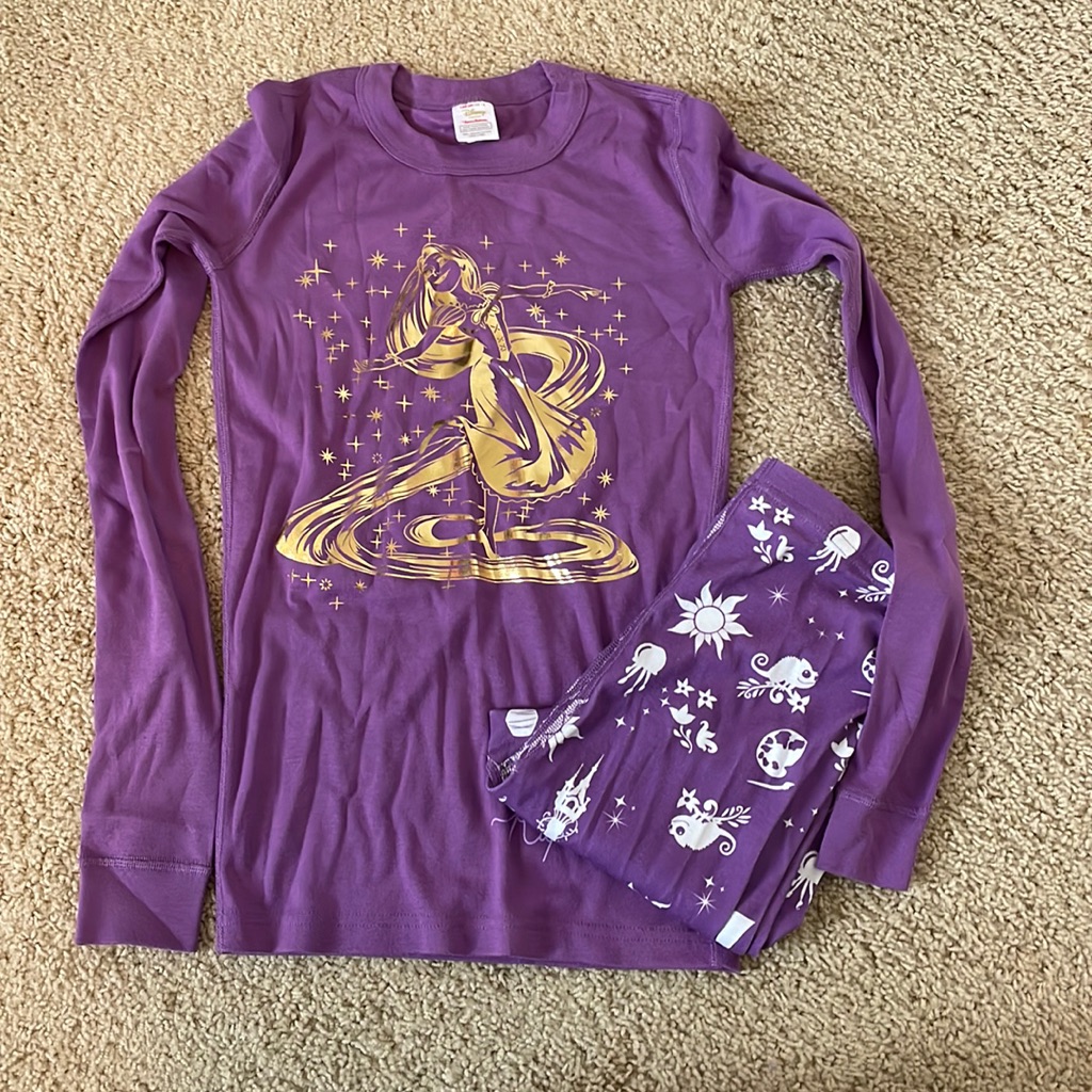 Hanna Andersson Girls Rapunzel Pajama Set, Size 14